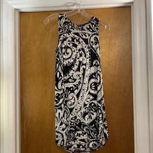 LOFT Petite Keyhole back swing dress